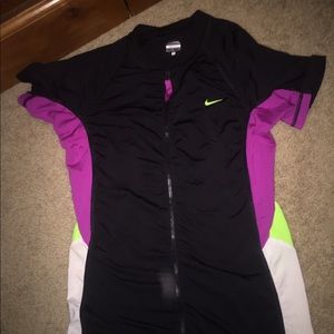 Nike zip up swim shirt
